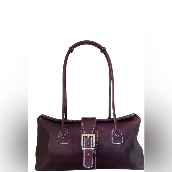 Vera Pelle | Authentic Italian Leather Shoulder Bag | Purple | EUC - Picture 2 of 12